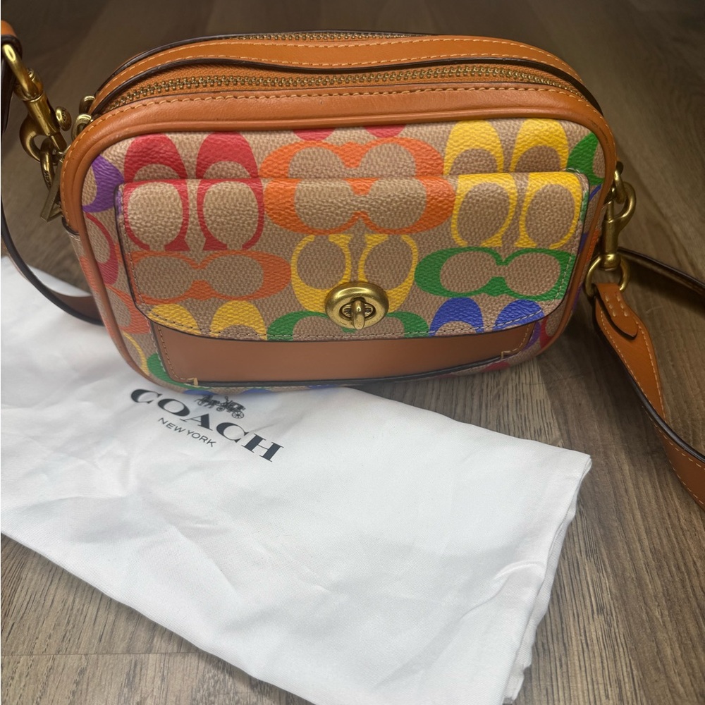 Authentic Coach purse 
Rainbow 🌈 multi-colors